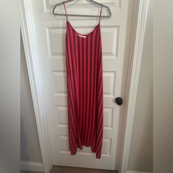 Natalie Martin Heather Maxi Dress Puglia Pink Stripe L - Picture 1 of 9